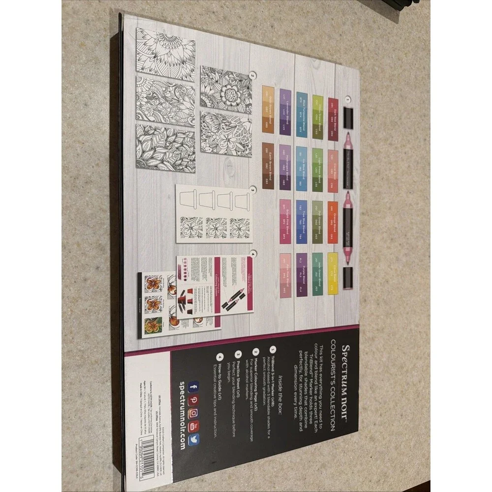 Crafter's Companion Colour Creations Kit Spectrum Noir 54 Colors Open Box